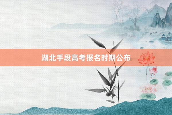 湖北手段高考报名时期公布