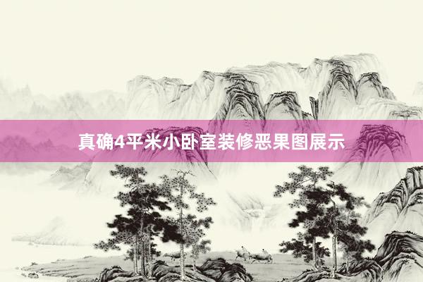 真确4平米小卧室装修恶果图展示